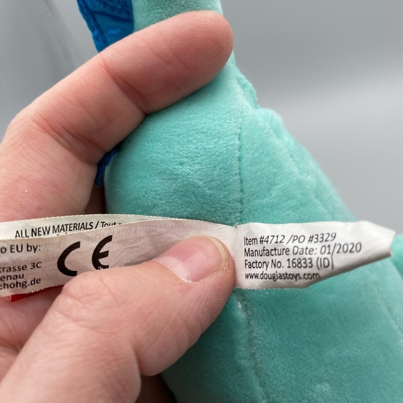 Douglas Plush Stuffed Animal Toy Dragon Turquoise Macaroon Retired - Picture 6 of 9